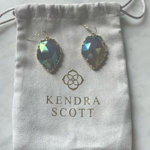 Corley Gold Drop Earrings in Slate Iridescent RARE